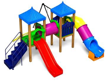 Playground de Madeira Plástica para condomínio, escola ou área comum